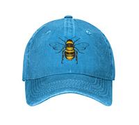 COOFOOK Adjustable Denim Baseball Cap Bee Cap Unisex Baseball Cap Graphic Print Men Women Adjustable Funny Washed Hat