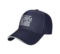 COOFOOK Don't Piss Off Old People The Older We Get The Less Hat for Men Dad Baseball Cap Trendy Hats Navy Blue