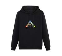 COOFOOK Mens Hoodie Youth Ark Logo Ark Survival Evolved Cotton Pullover Long Sleeve Hoody Sweatshirts Black