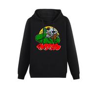 COOFOOK MF Doom Mens Black Graphic Hoody Rapper Hip Hop Unisex Hoodie