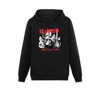 COOFOOK Rancid Honor is All We Know Long Sleeve Heavy Loose Board Pullover Hooded Hoodie Fluffy Men Black