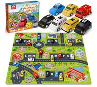 Coogam Montessori Alphabet Maze with 26 Pieces Alphabet Car Toys & Play Mat