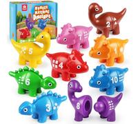 Coogam Numbers Matching Game 10PCS, 123 Counting Dinosaur Toys for Kids