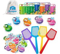 Coogam Sight Words Swat Game with 400 Fry Site Words and 4 Fly Swatters Set, Dolch Word List Phonics, Literacy Learning Reading Flash Cards Toy Games for Kindergarten,Home School Kids 3 4 5 Year Old