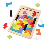 Coogam Wooden Intelligence Puzzle Tangram Jigsaw Brain Teaser Toy for Kids