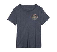 Coogee Beach Australia Souvenir 2-Sided T-Shirt, Women's Plus, Heather Blue, 1X