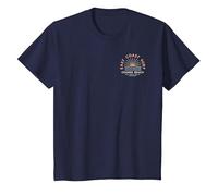 Coogee Beach Australia Souvenir 2-Sided T-Shirt, Youth, Navy Blue, Large