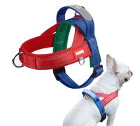Coogime Anti-Pull Harness, Reflective Dog Harness, Safety Harness for Dogs in Vivid Colours, Prevents Chest Harness with D-Ring and Ergonomic Handle (XL)