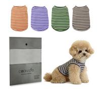COOHAMS Dog & Cat Shirts for Small & Medium Pets, Lightweight Waffle Fabric Puppy Clothes, Breathable Shirt for Chihuahua, Yorkie, Dachshund, Sphynx (4-Pack, Medium)