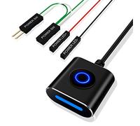 COOIDEA Desktop Computer Power Switch, External PC Power Button, Power Supply Control Adapter Cable 2.5M, ATX Desktop Computer Motherboard Power SW Cables with Magnet, Black