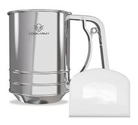 Cook Army 3 Cup Stainless Steel Double-Layer Baking Sifter, Great for Flour, Sugar, and Powders