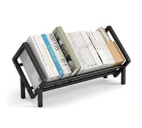 Cook Book Stand for Kitchen Counter, Cookbook Organizer Recipe Book Holder, Small Book Shelf, Portable Mini Bookcase for Book Display, Cookbooks, Kids Reading, Office & Home Storage, Black