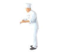 Cook Chef Figurines Building Scene 1:64 Scale Painted Figures Chef White 3, Pastry Chef