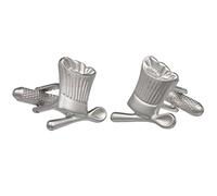 Cook/Chef Hat and Spoon Design Cufflinks In Onyx Art Box