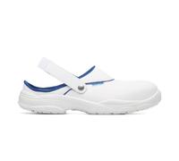 Cook Clog Iris White With Toe Cap and White Strap No. 35-48 Exena