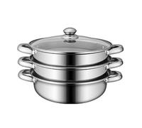 COOK CONCEPT, KC5225, 3 Tier 2L Steamer, Healthy and Fast Cooking, Modern Design, Generous Capacity, Easy to Use and Clean, Ideal for Family Meals, 2L, Silver