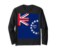 Cook Islands Flag Cook Islander Heart Proud National Day Long Sleeve T-Shirt