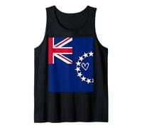 Cook Islands Flag Cook Islander Heart Proud National Day Tank Top