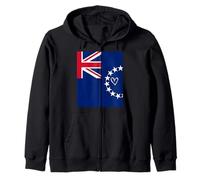 Cook Islands Flag Cook Islander Heart Proud National Day Zip Hoodie