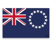 Cook Islands Flag Sticker 8.5 x 5.5 cm for Car & Motorhome - Country Flag - All Countries Available