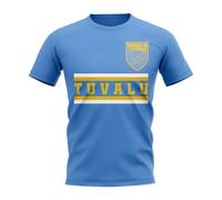 Cook Islands Junior Tuvalu Core Football Country T-Shirt Sky in Light Blue | Size: 7-8 Years Cook Islands Light Blue 7-8 Years