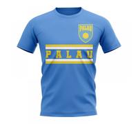 Cook Islands Women's Personalised Palau Core Football Country T-Shirt Sky in Light Blue | Size: Small Cook Islands Light Blue S