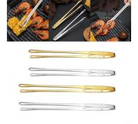Cook Like a Pro with This Stainless Steel Grill Tweezers Set Precision Control at Your Fingertips (Gold)