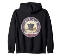Cook Mom Like A Regular Mom But Cooler Kitchen Chef Mom Zip Hoodie