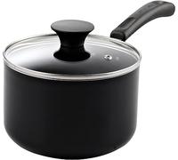 Cook N Home 02524 Nonstick Sauce Pan with Lid, 3-Qt, Black, Aluminum