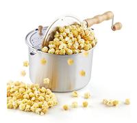 Cook N Home 02626 6 Quart Aluminium Stovetop Popcorn Popper Silver