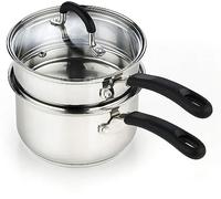 Cook N Home 02655 Professional Double Boiler, Stainless Steel Silicone
