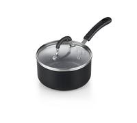 Cook N Home 1-Quart Nonstick Saucepan with Lid, Professional Granite Sauce Pan Non Stick Small Pots for Cooking with Stay-Cool Silicone Handle, Heavy Gauge Aluminum Induction Cookware, Marble