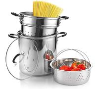 Cook N Home 12 Quart Stainless Steel Pasta Pot with Strainer Insert 3-in-1