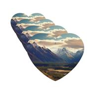 Cook National Park Mountain Landscape Car Air Freshener Cards Set of 4 Pieces Long Lasting Hanging Scented Cards Auto Aromatherapy Tablets Car Fresheners Gifts for Men Women - Lavender Scent
