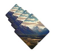 Cook National Park Mountain Landscape Car Air Freshener Cards Set of 4 Pieces Long Lasting Hanging Scented Cards Auto Aromatherapy Tablets Car Fresheners Gifts for Men Women - Lavender Scent