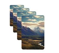 Cook National Park Mountain Landscape Car Air Freshener Cards Set of 4 Pieces Long Lasting Hanging Scented Cards Auto Aromatherapy Tablets Car Fresheners Gifts for Men Women - Lavender Scent