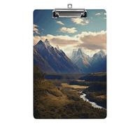 Cook National Park Mountain Landscape Clipboard Sturdy Low Profile Clip Clipboards Hanging Hole with Hanging Clipboard Acrylic Clip Board Holds 100 Sheets12.5x8.5In
