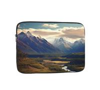 Cook National Park Mountain Landscape Laptop Case 13 inch Shockproof Protective Notebook Case Water Resistant Laptop Bags Carrying Computer Bag Portable Business Briefcase for Men Women