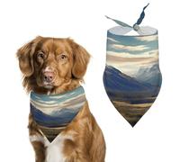 Cook National Park Mountain Landscape Pet Scarf,Soft Durable Triangle Dog Bandanas Lightweight Breathable Comfortable Pet Bib for Small Medium Large Breed.