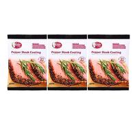 Cook’s Choice Pepper Steak Coating 3 Pack - 3 x 60g - Black Pepper Seasoned Steak Coating Mix - Includes Gifty Goodness Shopping List