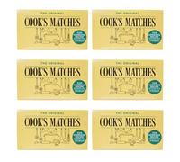 Cook’s Original Safety Matches (Pack of 6) Multipack Approx 1320 Matchsticks - Large Matchboxes for Candles, Fireplaces, BBQ & Home Use - Reliable Strike Matches