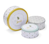 Cook Smart England Set of 3 Cake Storage Tins | British Designed Nesting Cake Tins for Cakes & Biscuits | Cake Tin/Biscuit Tin Available as Square Cake Storage Tin or as Round Cake Storage Tin