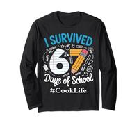 Cook Survived 67 Days of School Humor Design Long Sleeve T-Shirt