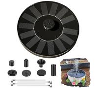 Cookayler Solar Bird Bath Fountain Pump with 6 Nozzle and Anti-Collision Pole,1.4w Solar Powered Free Standing Floating Water Pump for Fish Tank, Pond, Pool, Garden and Outdoor