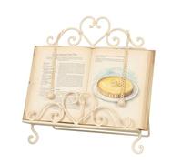 Cookbook Holder White Cast Iron Vintage Kitchen Recipe Book Stand