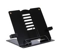 Cookbook Stand - 400G Iron Book Holder | Non-Slip Book Stand with Metal Base, Comfortable, Height-Adjustable Desktop Riser for Study, College, Classroom, Library,