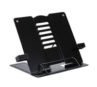 Cookbook Stand - 400g Iron Book Holder | Non Slip Metal Base Book Stand, Comfortable Adjustable Height Desktop Riser for Studying College Classroom Library Living Room Kitchen Bedroom