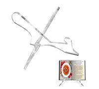 Cookbook Stand, Clear Acrylic Recipe Book Holder Multi-Function Modern Cook Book Stand for Kitchen Counter Reading Display Stand Shelf for Desktop Tablet Cooking Books