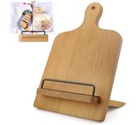 Cookbook Stand Wood Cookbook Holder: Farmhouse Kitchen Cookbook Stand - Adjustable Cookbook Recipe Stand