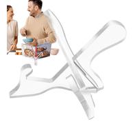 Cookbook Stand - x Shaped Acrylic Transparent Portable Shelf | Recipe Holder for Home Kitchen, Library, Museum, School, Work or Indoor Display of Books, Photo Frames and documents
